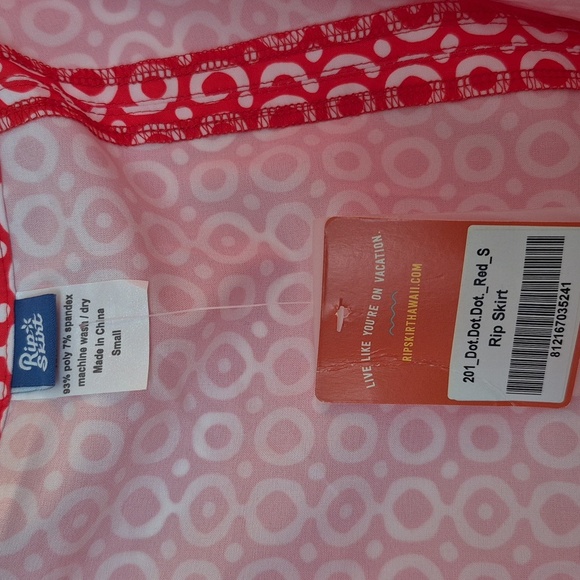 NWT Ripskirt Red/White Dot Pattern Wrap Mini Skirt Inside Pocket Adjustable Sm - Picture 4 of 6